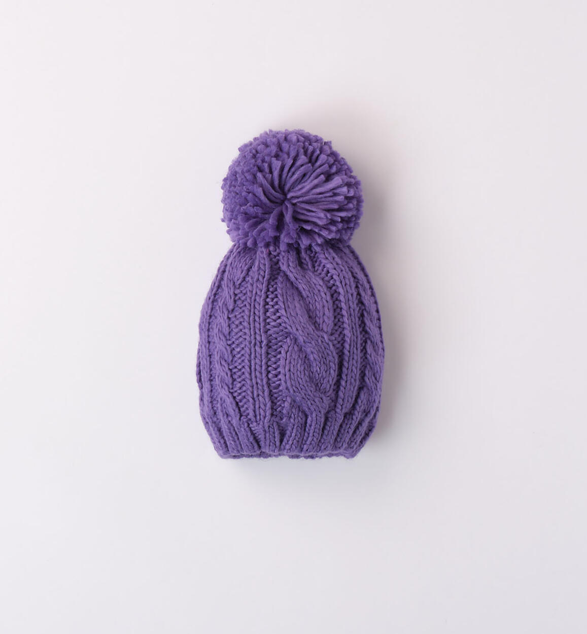 Cappello ragazza con pompon VIOLA iDO