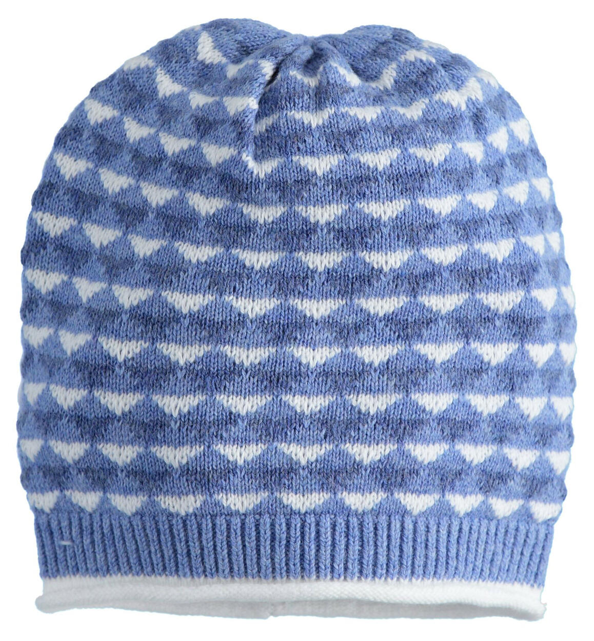 Cappello tricot neonato AZZURRO Minibanda