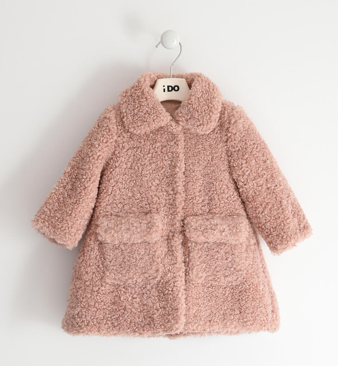 Cappotto bambina in bouclé ROSA iDO