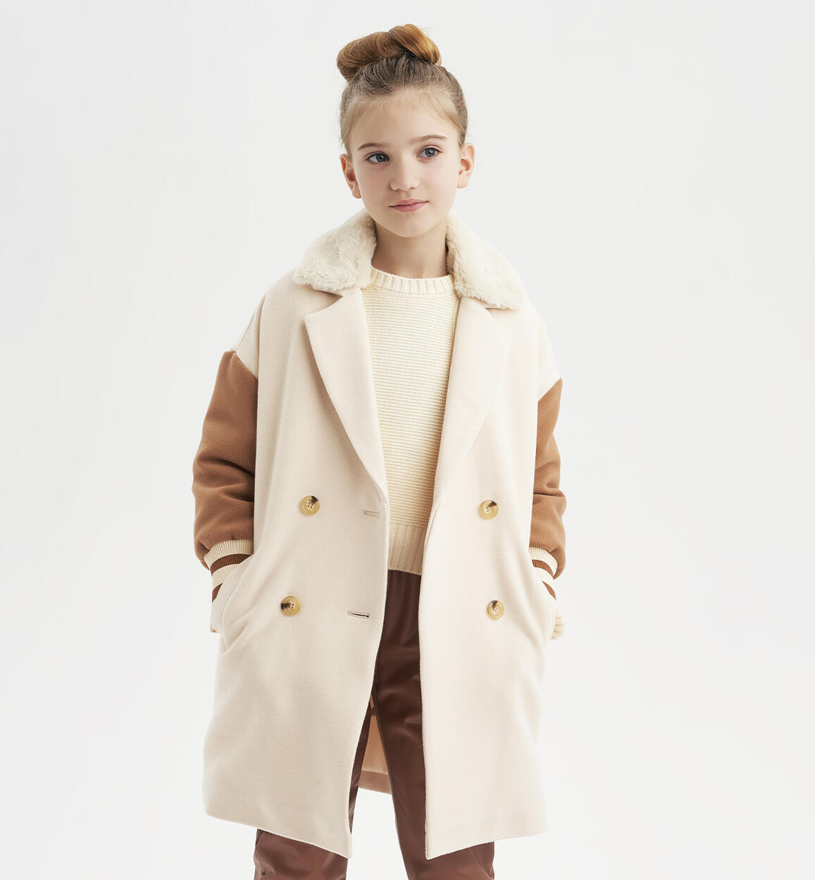 Cappotto per ragazza BEIGE Sarabanda