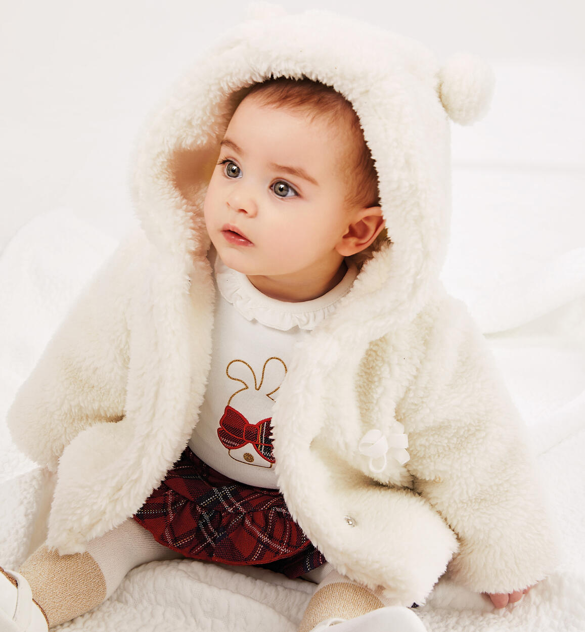 Cappotto teddy bimba PANNA iDO