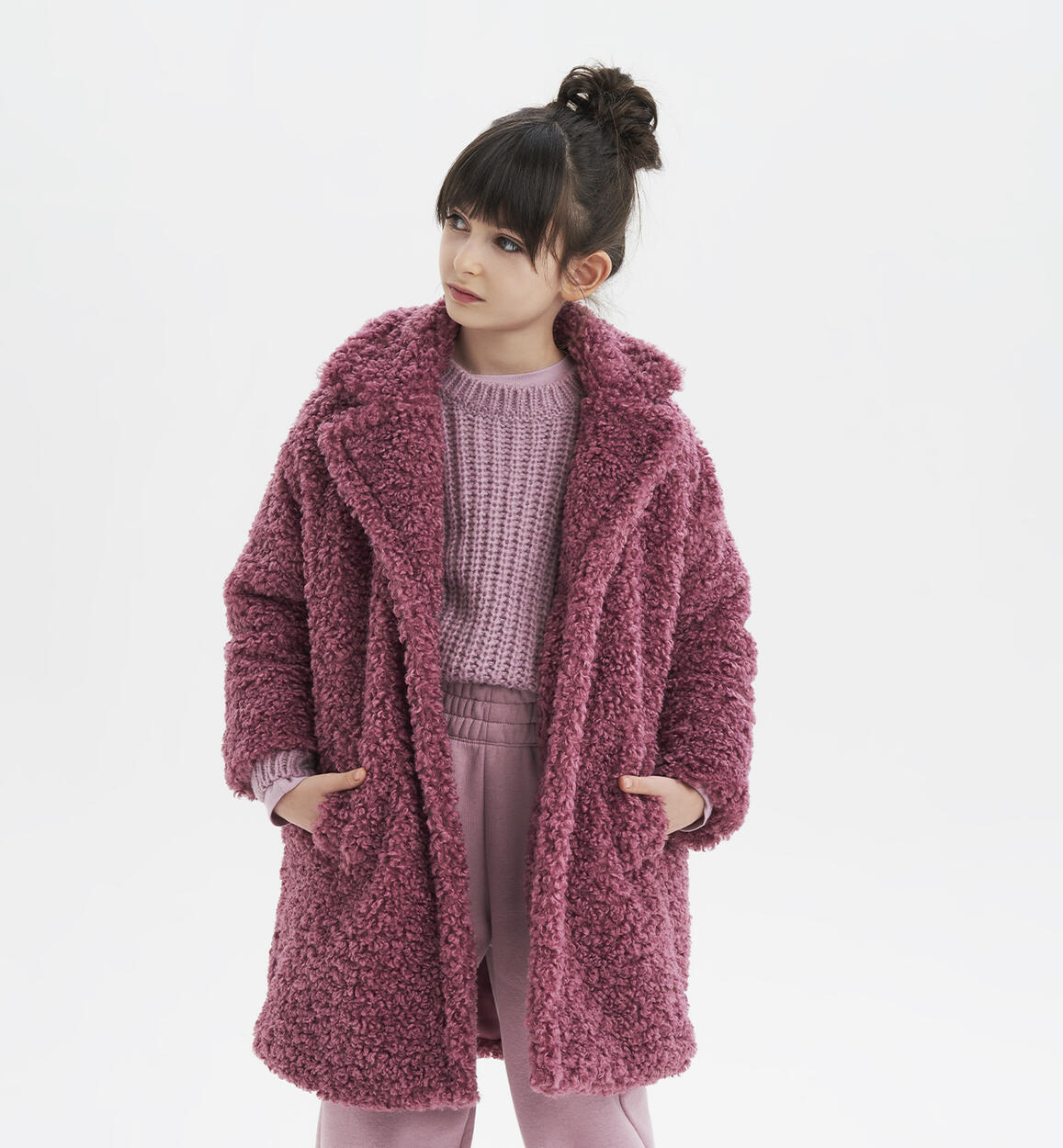 Girls boucle coat online