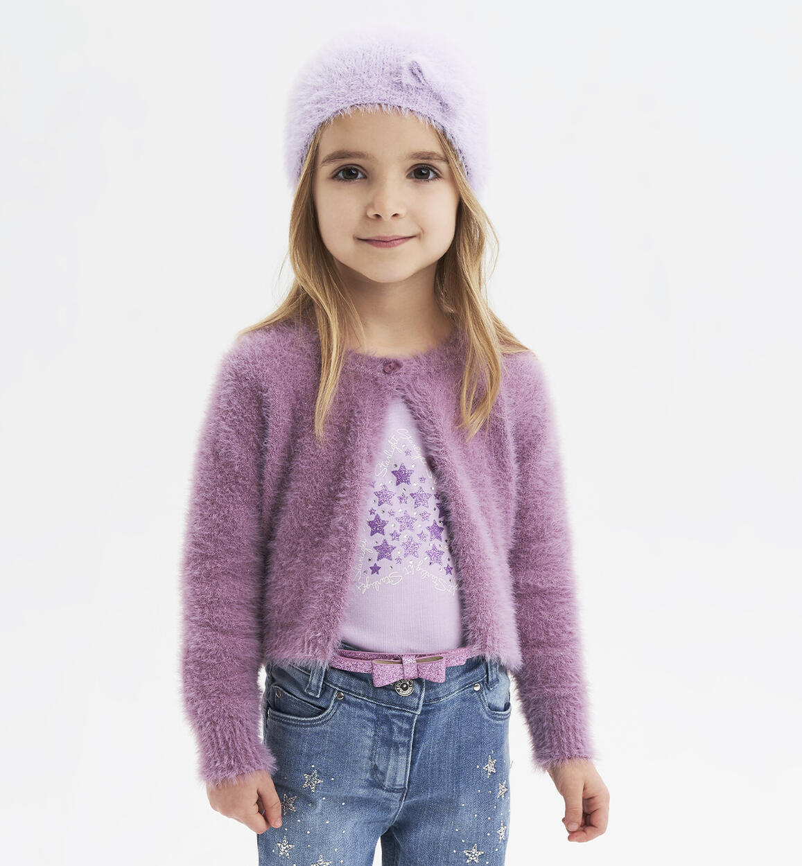 Cardigan bambina lurex VIOLA iDO