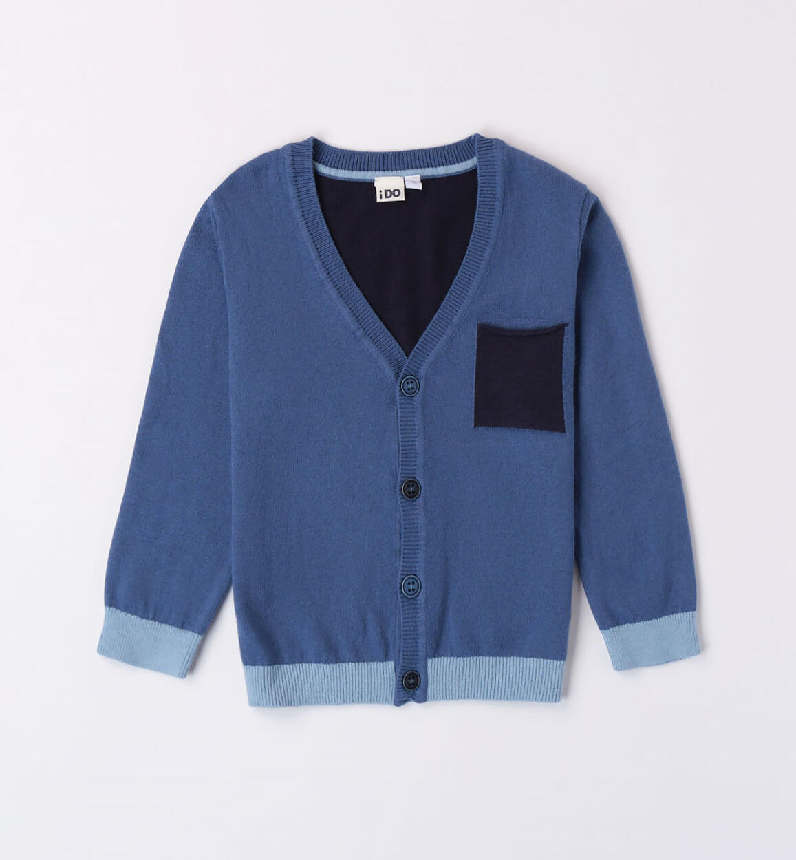 Cardigan bambino con toppe BLU iDO