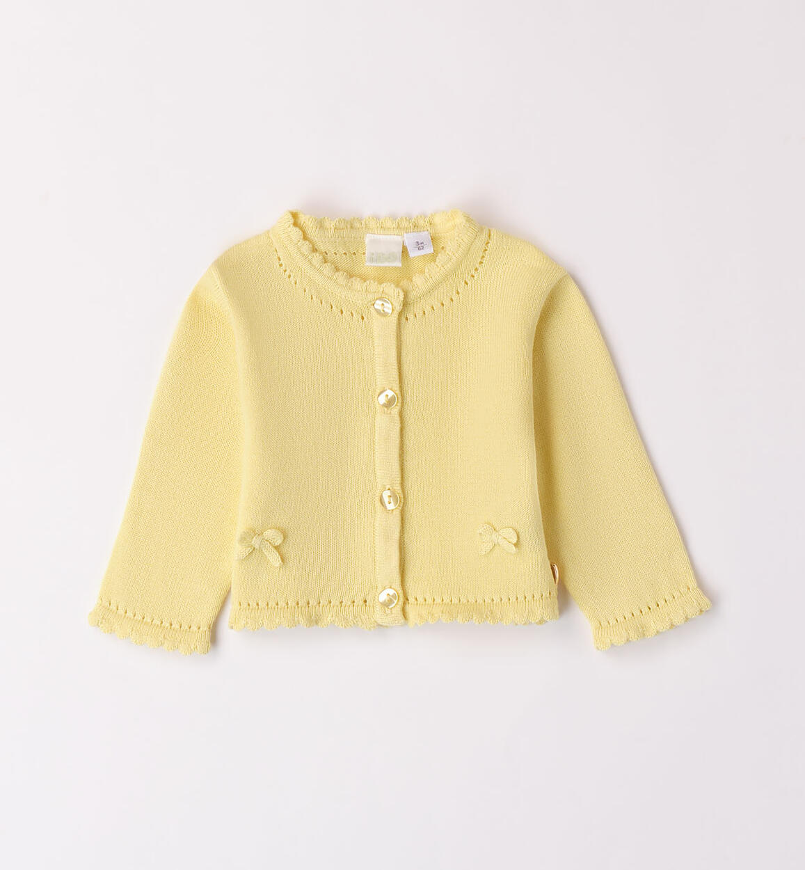 Cardigan bimba 100% cotone GIALLO iDO