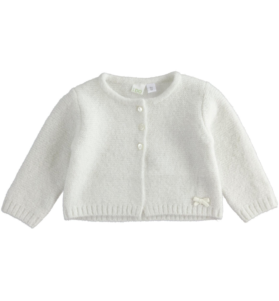 Cardigan bimba con fiocco PANNA iDO