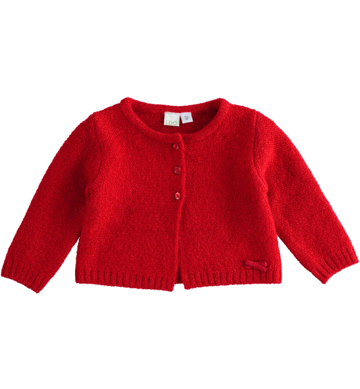 Cardigan bimba con fiocco ROSSO iDO