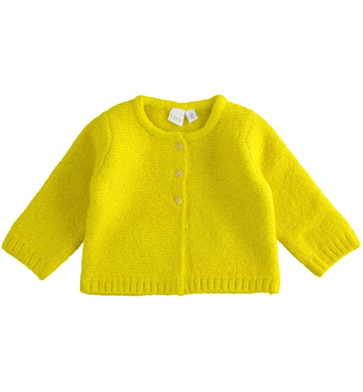 Cardigan in tricot con filo lurex GIALLO iDO