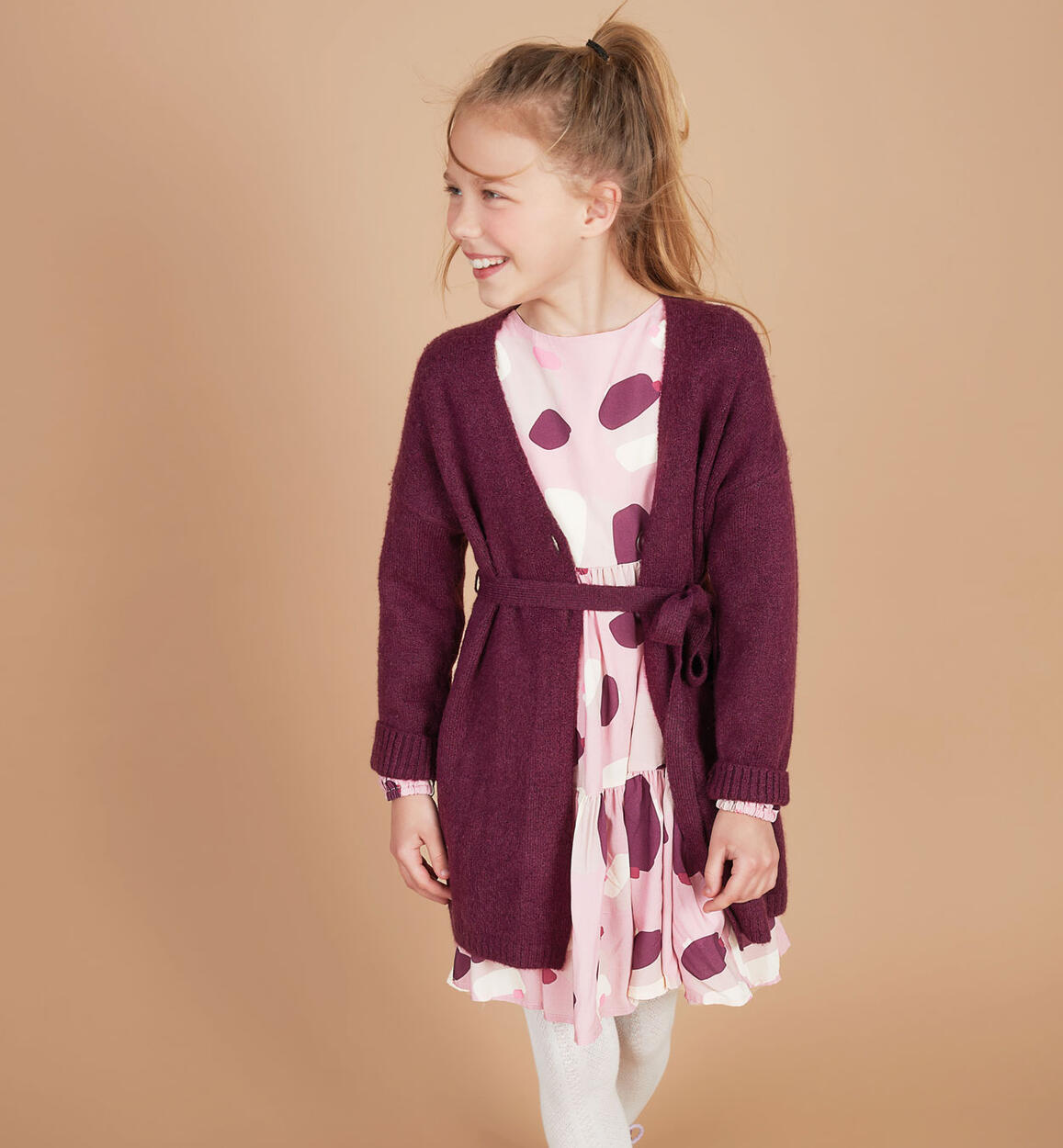 Cardigan lungo ragazza VIOLA Sarabanda