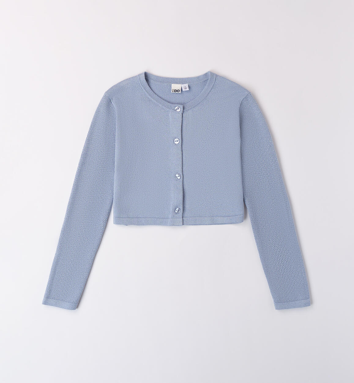 Lurex cardigan for girls LIGHT BLUE iDO