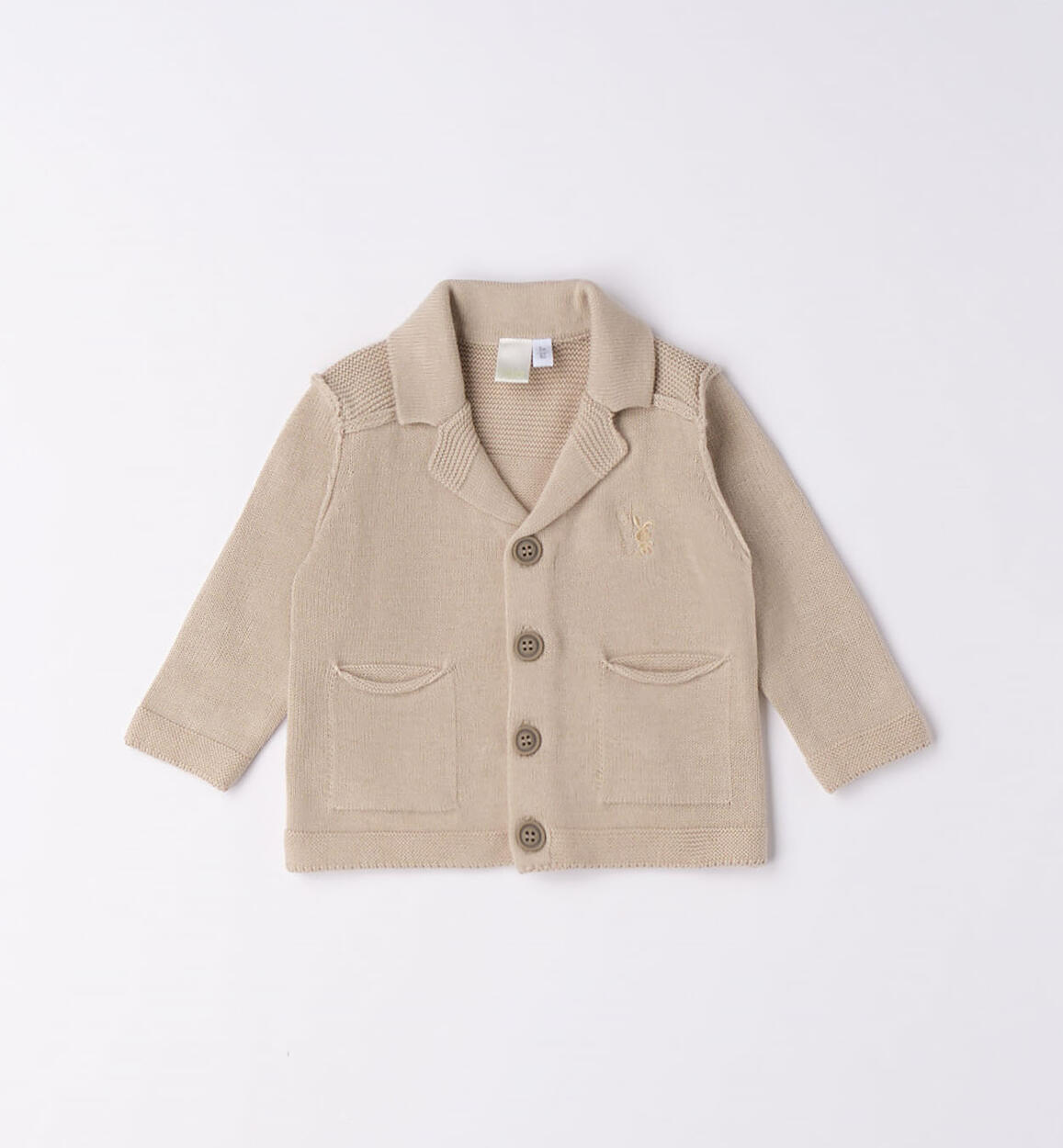 Cardigan neonato 100% cotone BEIGE iDO