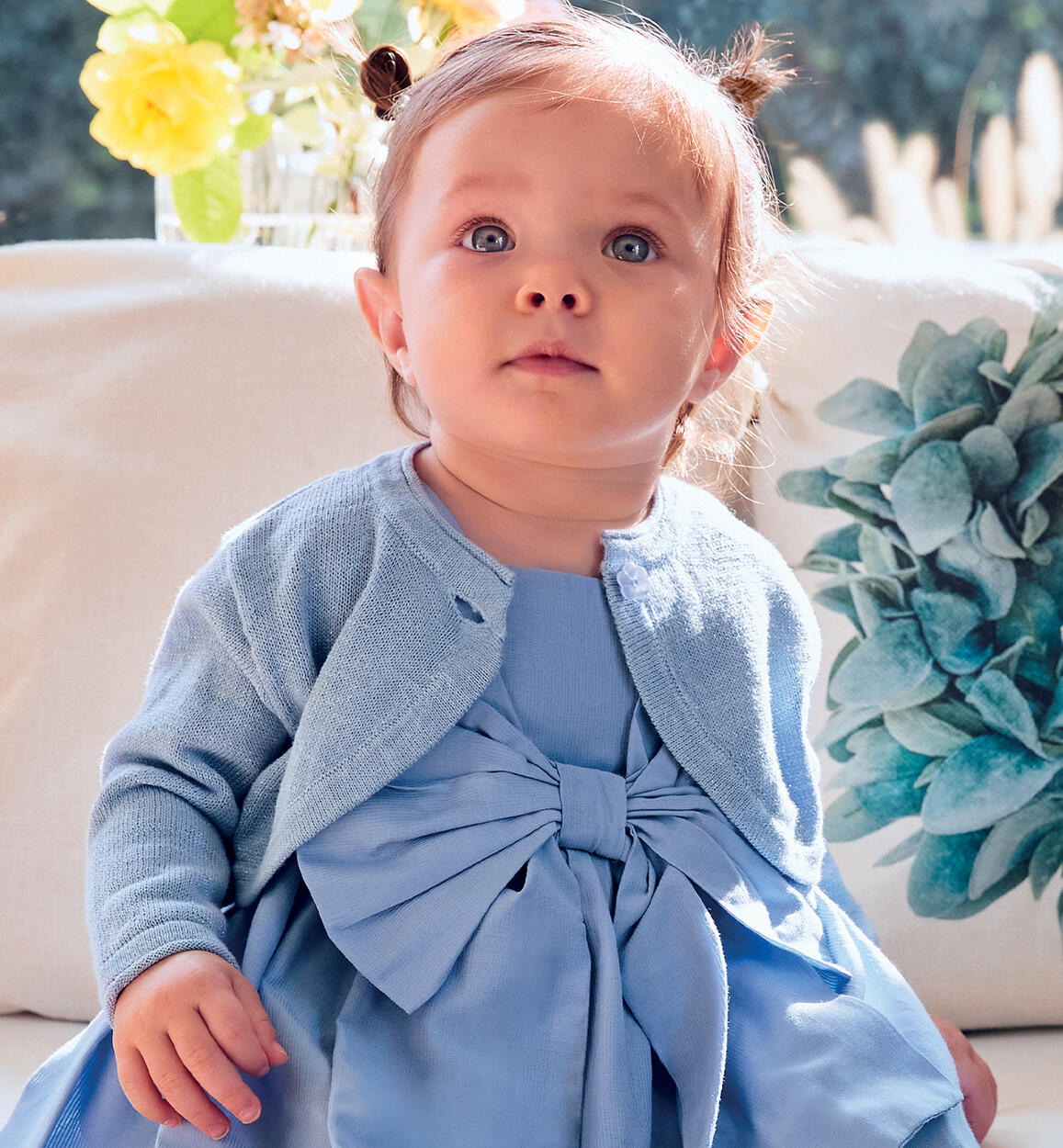 Cardigan per bimba AZZURRO Minibanda