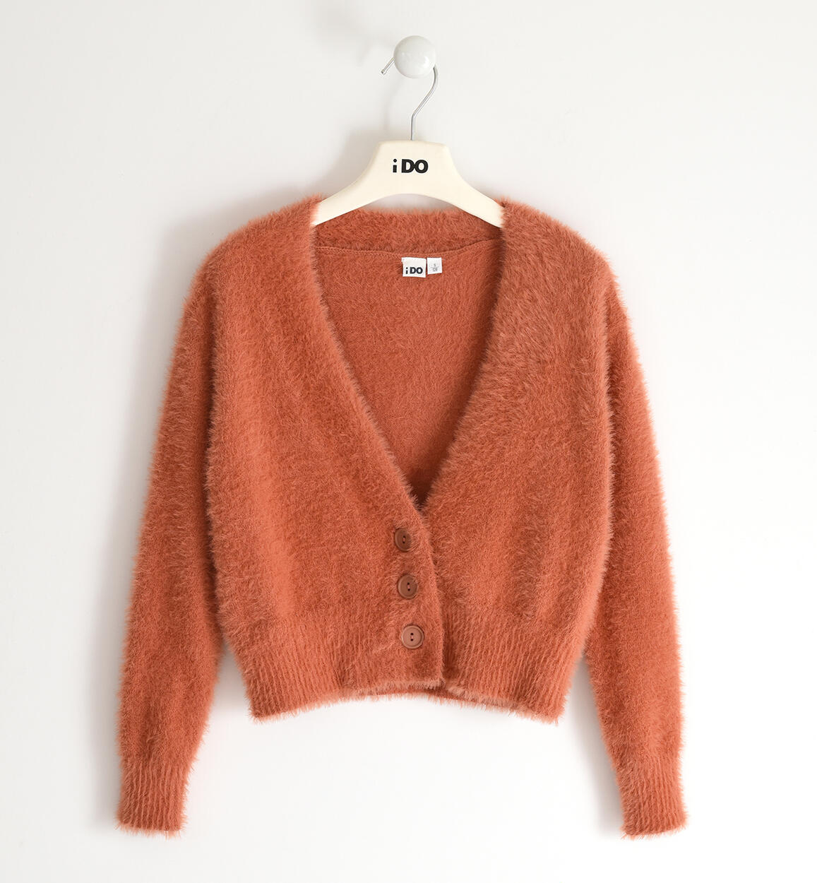 Cardigan ragazza in tricot MARRONE iDO