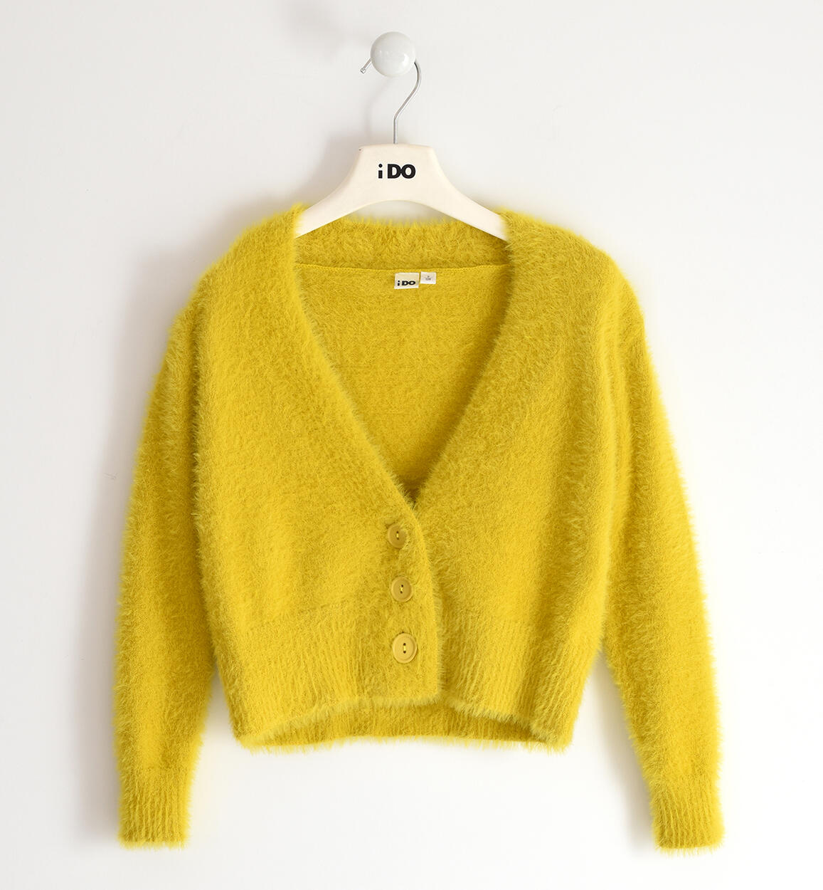 Cardigan ragazza in tricot GIALLO iDO