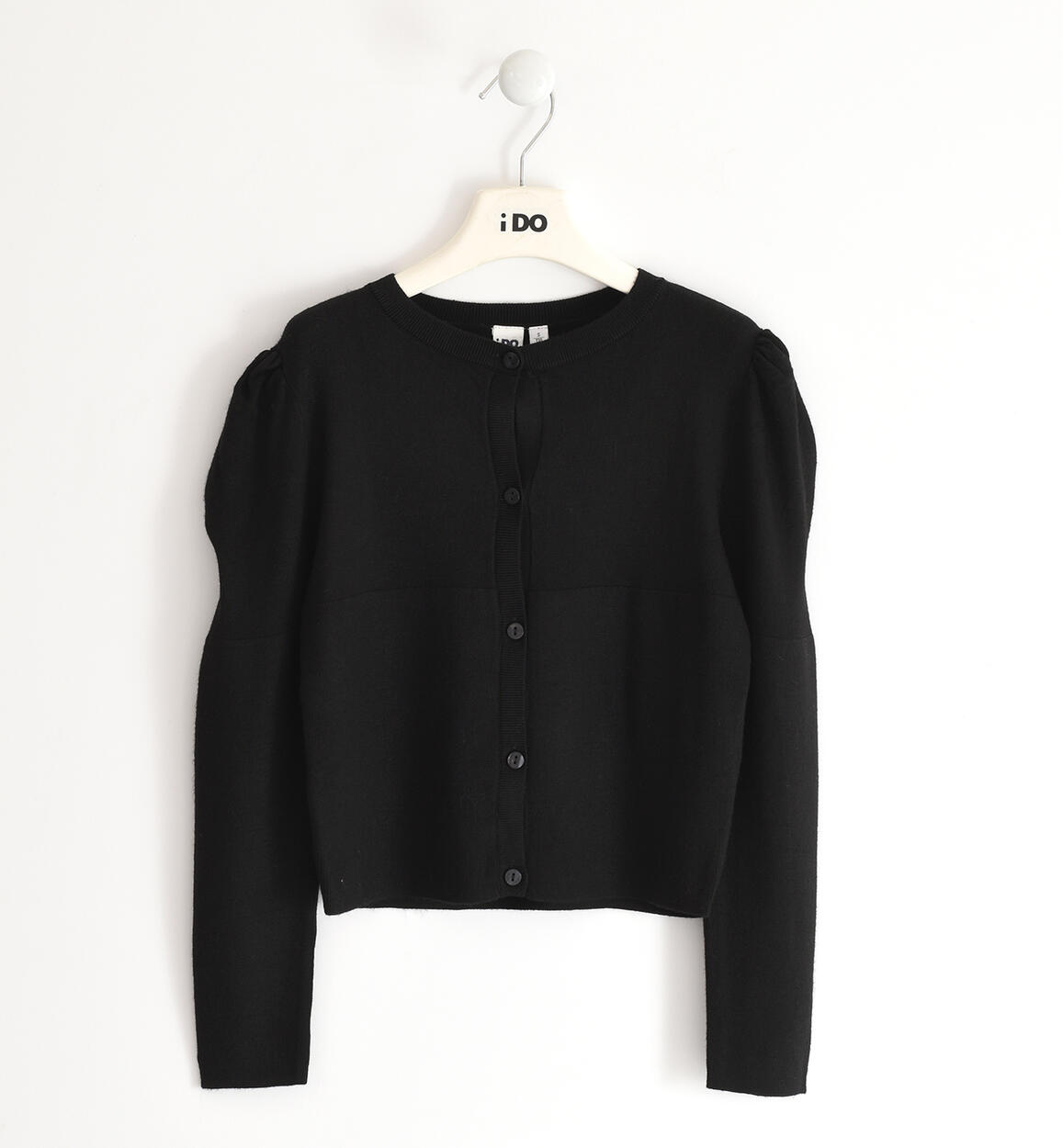 Cardigan ragazza in tricot NERO iDO