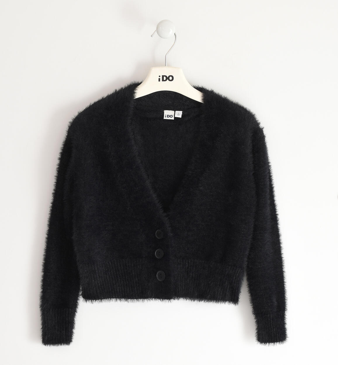 Cardigan ragazza in tricot NERO iDO