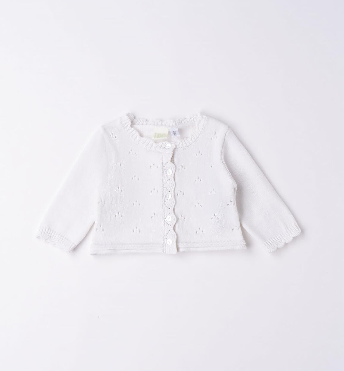 Cardigan traforato neonata BIANCO iDO