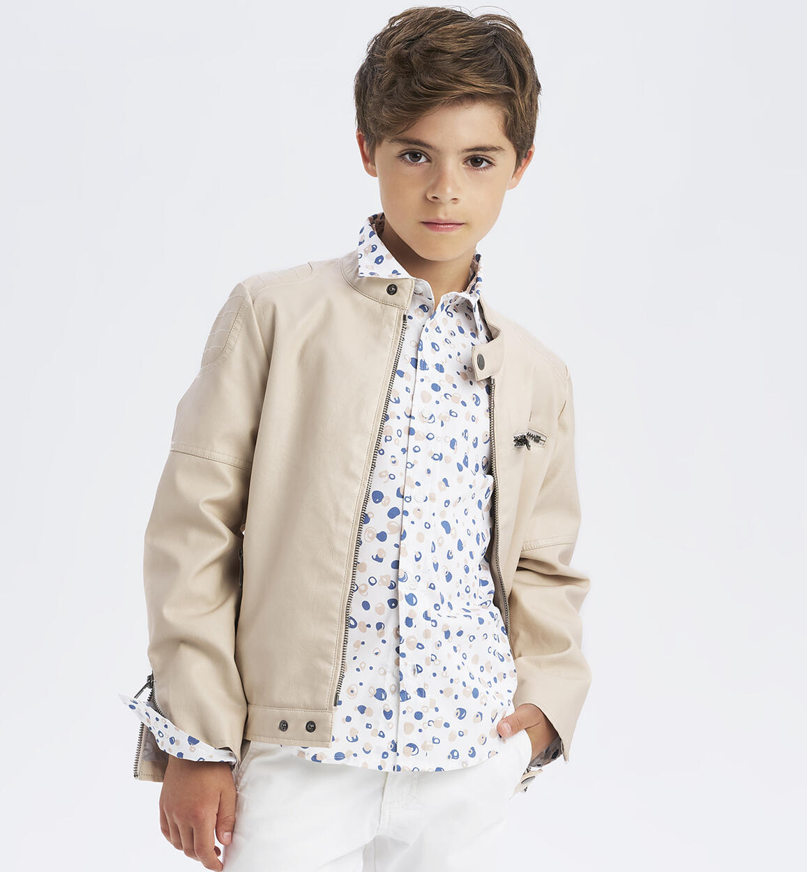 Chiodo giacca ragazzo BEIGE Sarabanda