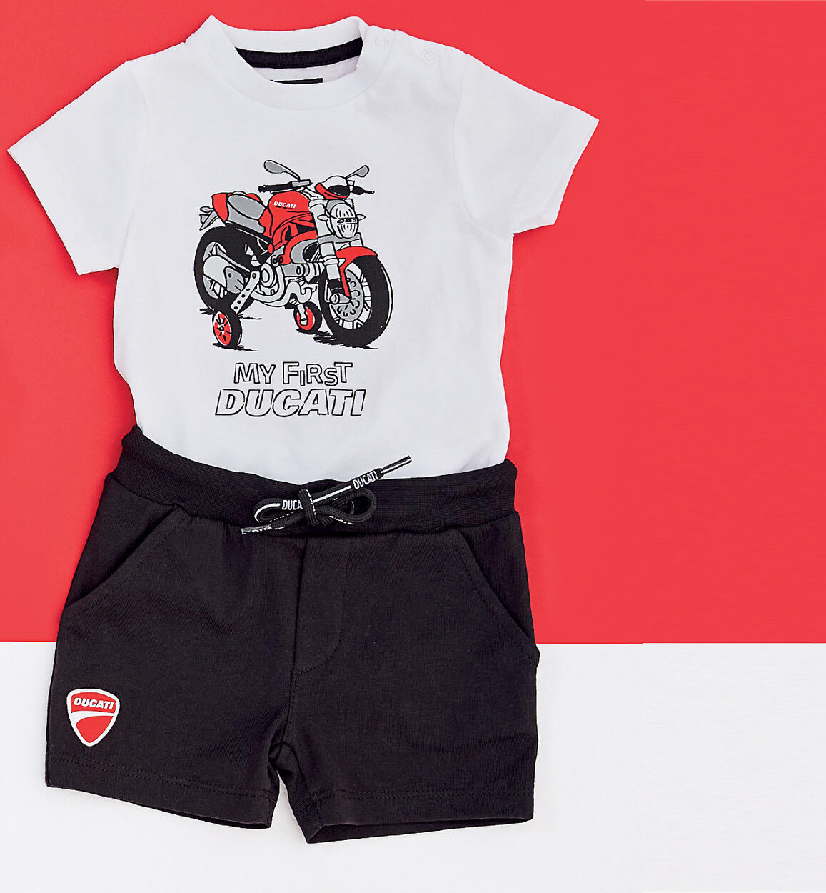 Completino estivo Ducati per bambino BIANCO DUCATI