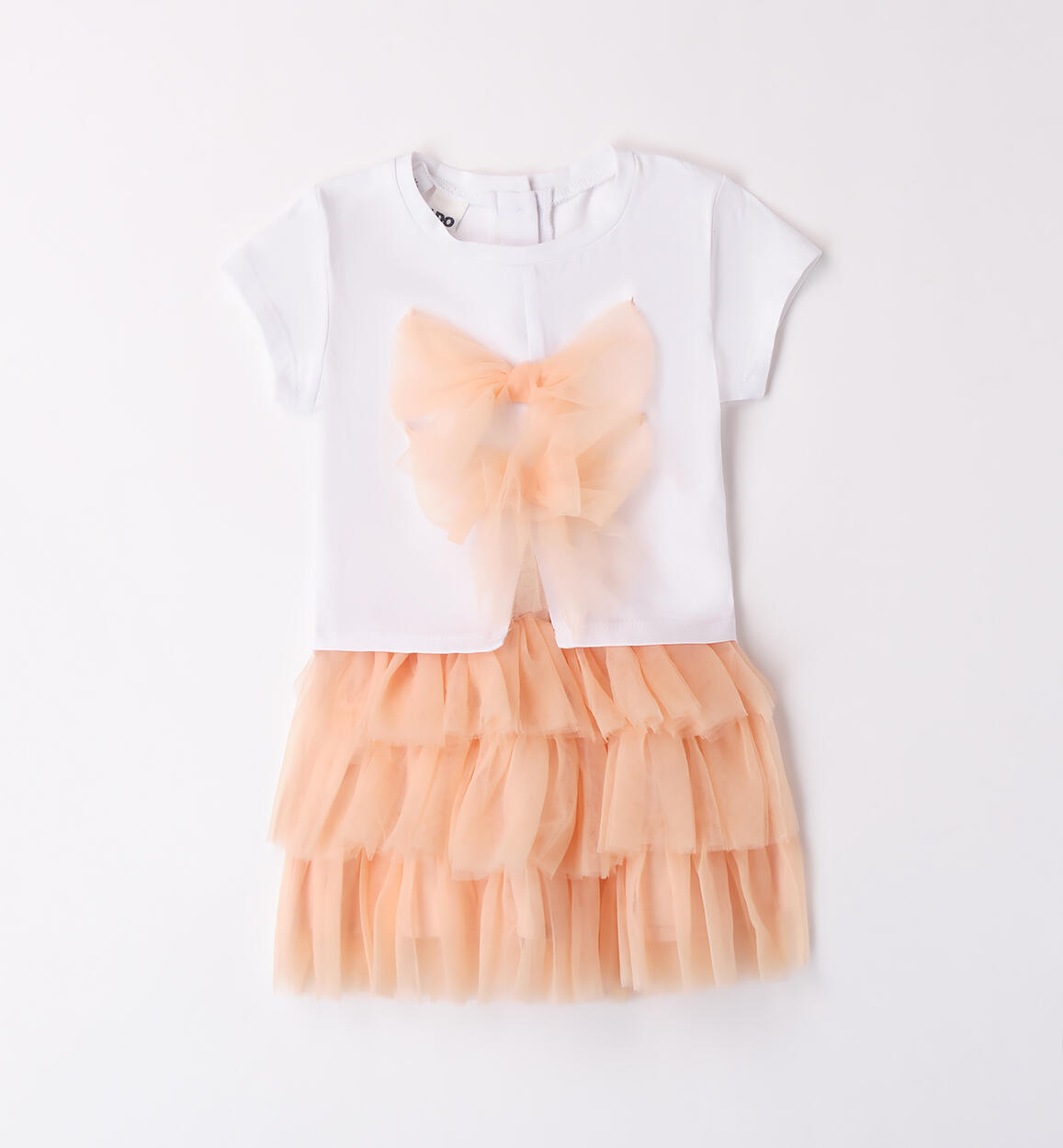 Completo bambina con tulle BIANCO iDO