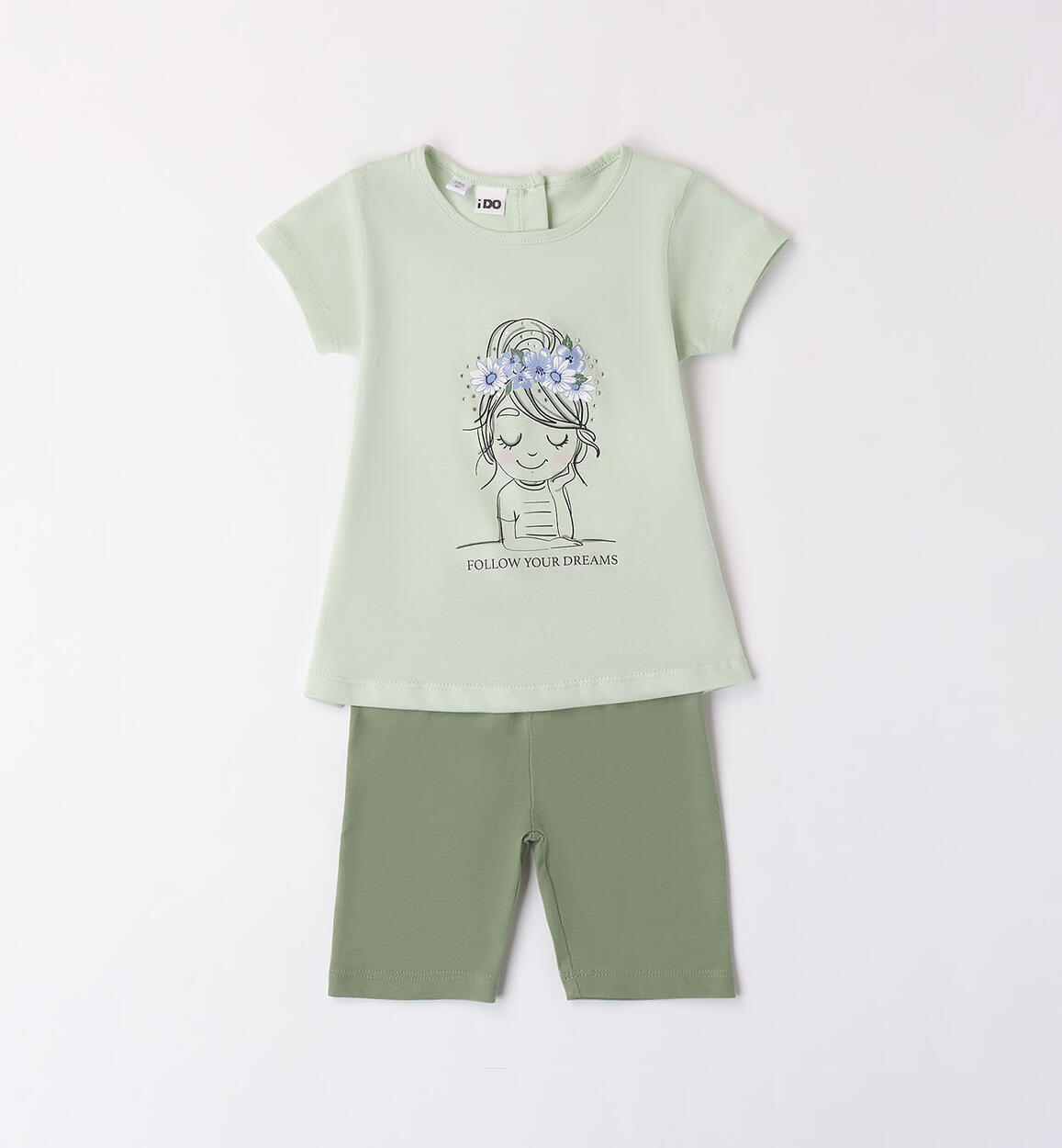 Girls' green summer set GREEN iDO