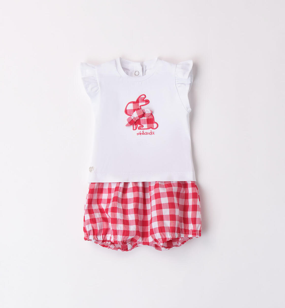 Girls' checked design outfit WHITE Minibanda