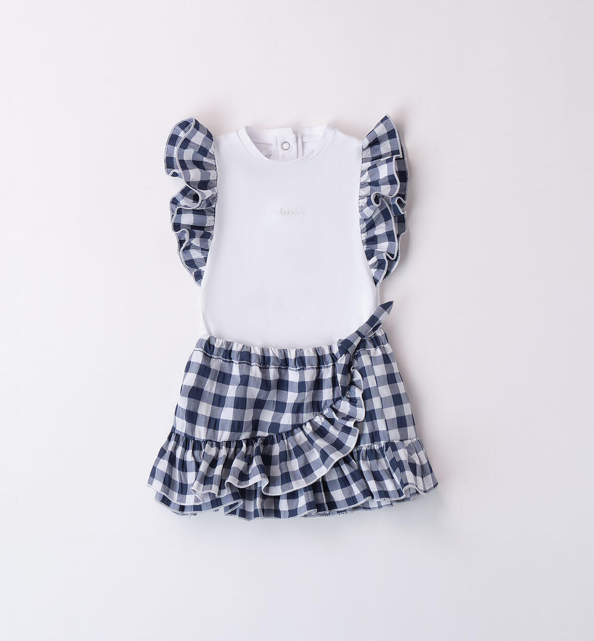 Girls' bodysuit and skirt outfit BLUE Minibanda