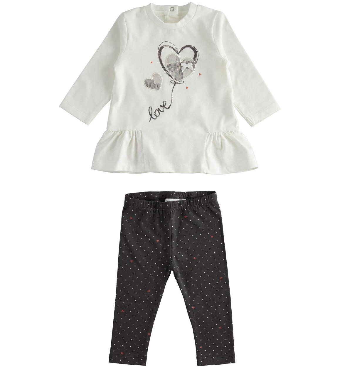 Completo bimba leggings e maglia PANNA iDO