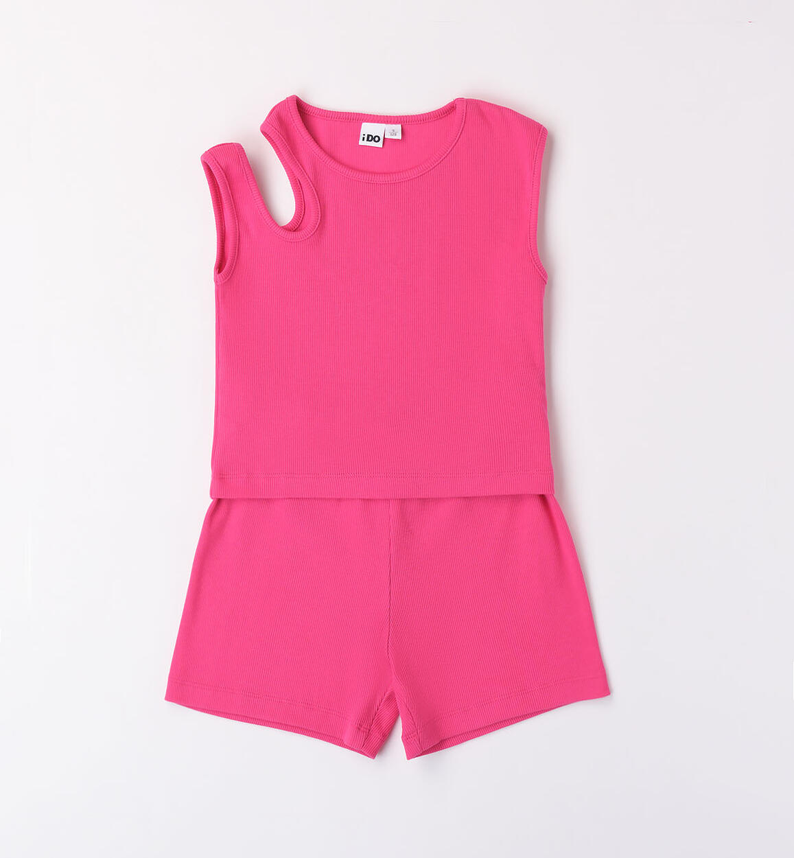 Completo canotta e short per ragazza FUCSIA iDO