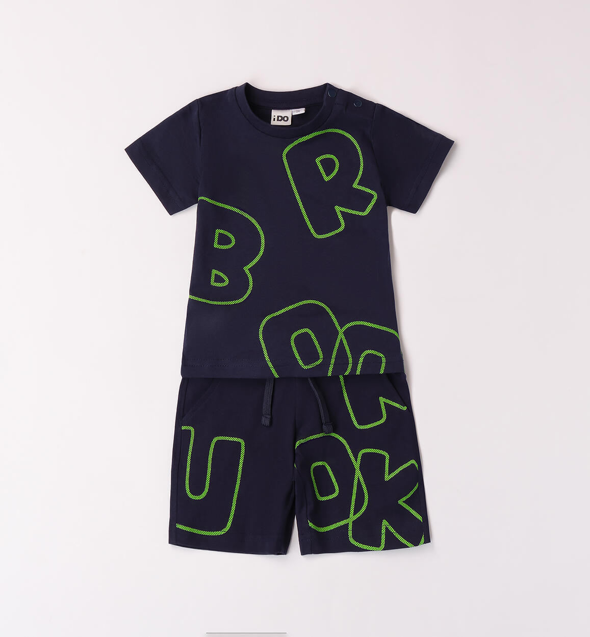 Boys' short outfit BLUE iDO