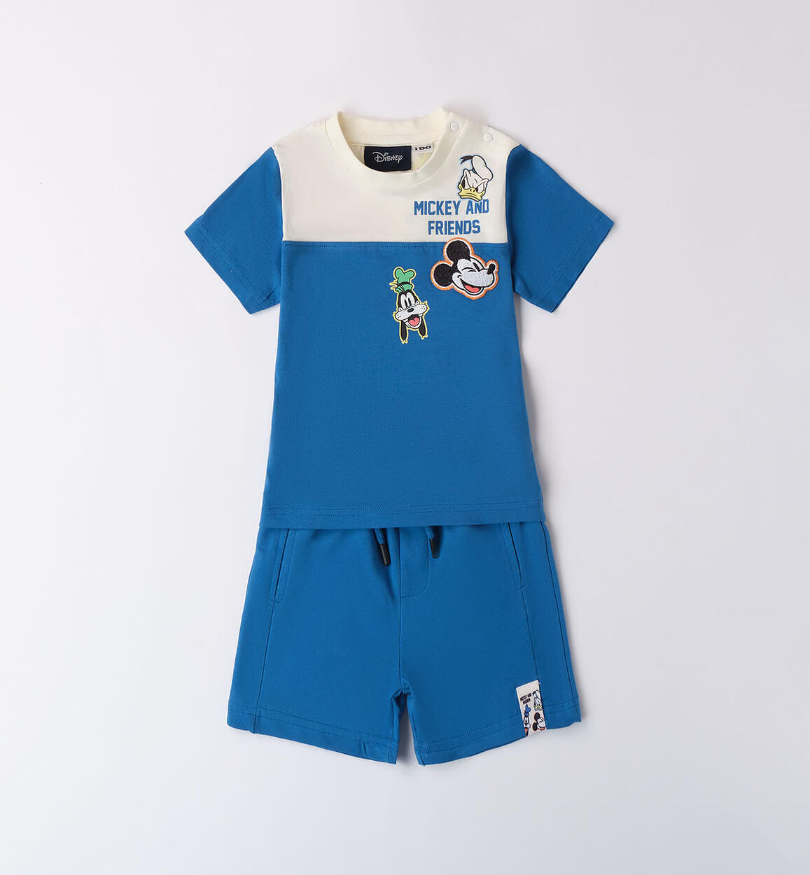 Boys' summer Mickey Mouse outfit LIGHT BLUE iDO