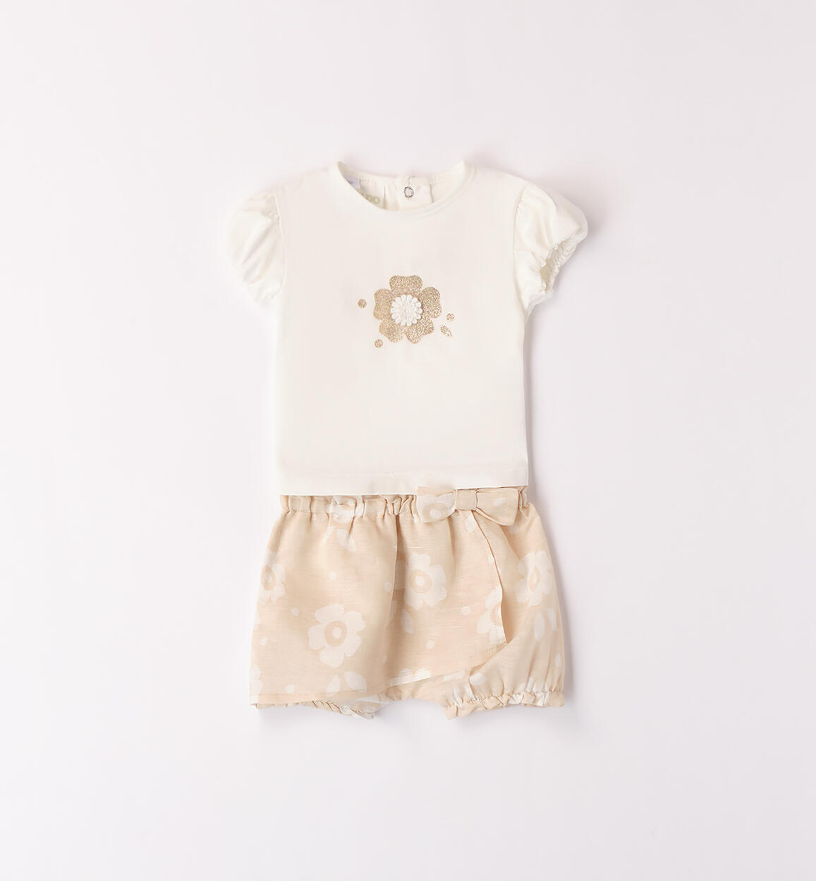 Completo neonata due pezzi BEIGE iDO