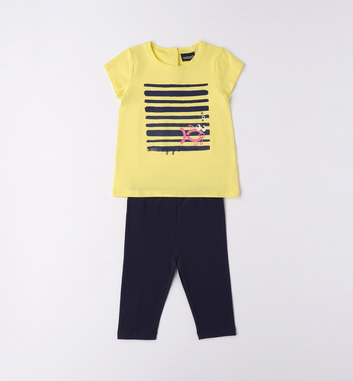 Completo t-shirt e leggings bambina GIALLO Sarabanda