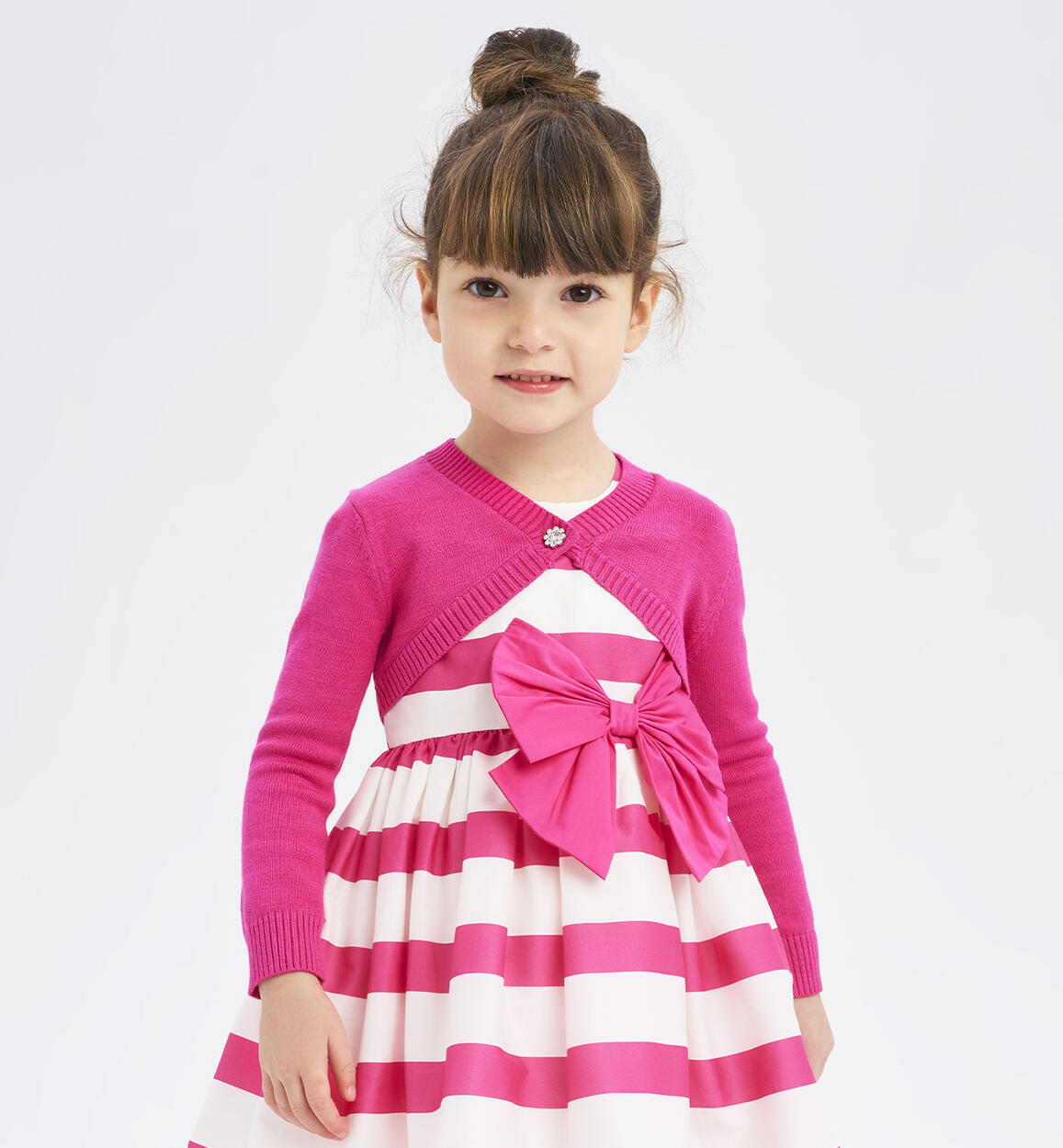 Coprispalle bambina in tricot FUCSIA iDO