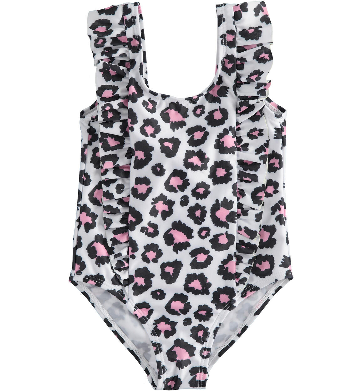 Costume ba bagno bambina con fantasia animalier BIANCO iDO