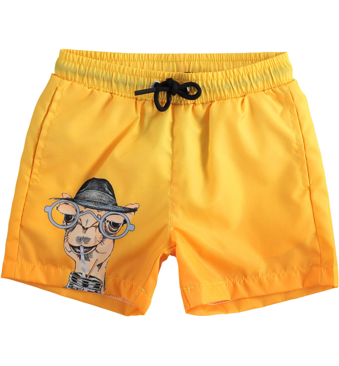 Costume mare modello boxer per bambino con simpatica stampa GIALLO Sarabanda