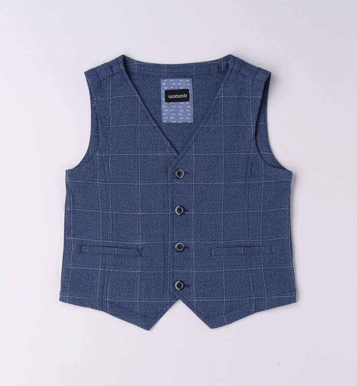 Elegante gilet check per ragazzo BLU Sarabanda