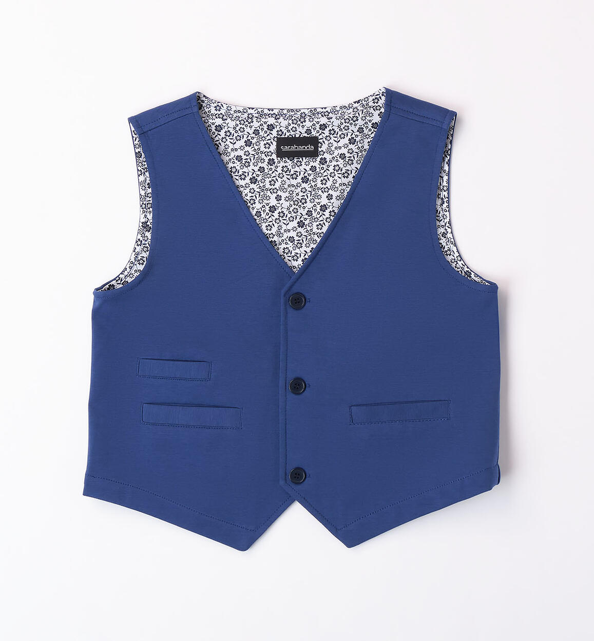 Elegante gilet ragazzo BLU Sarabanda