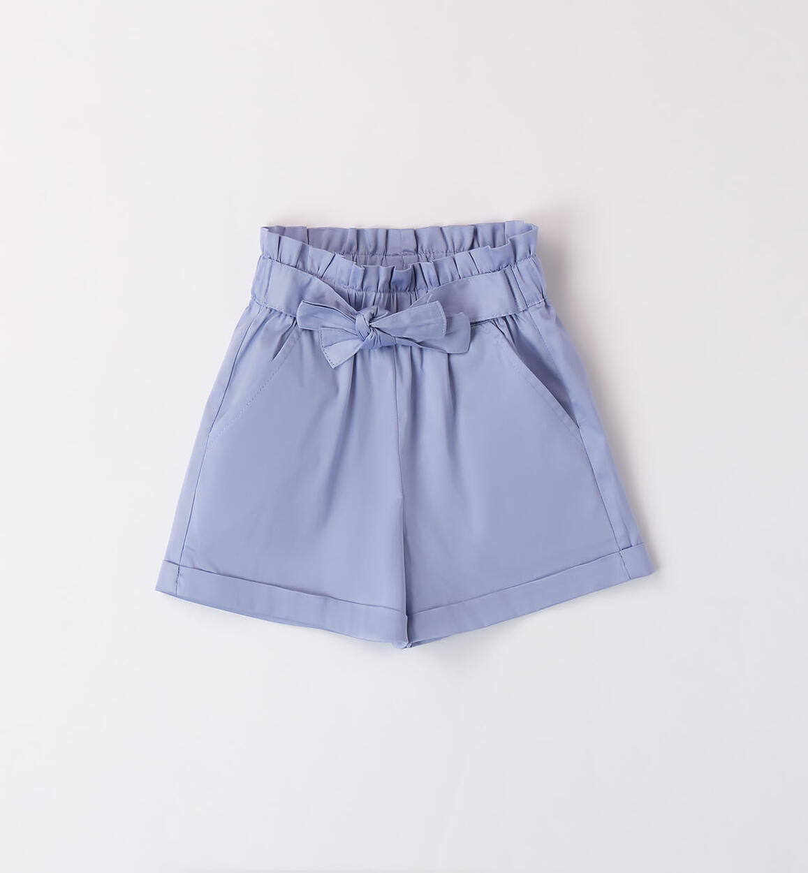 Elegante pantalone corto bambina AZZURRO iDO