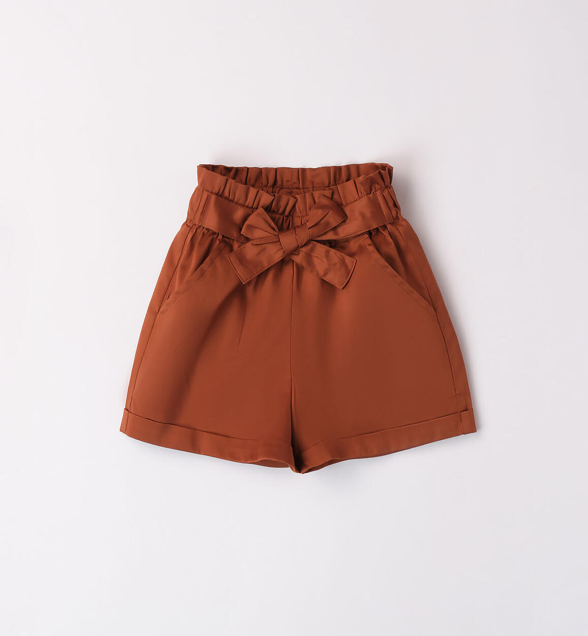 Elegante pantalone corto bambina MARRONE iDO