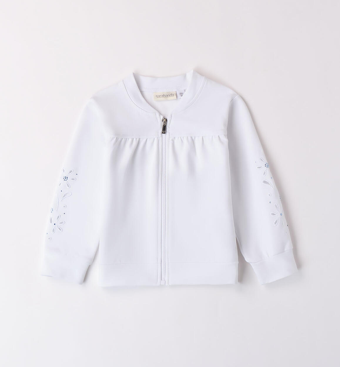 Girls' zip-up sweatshirt WHITE Sarabanda