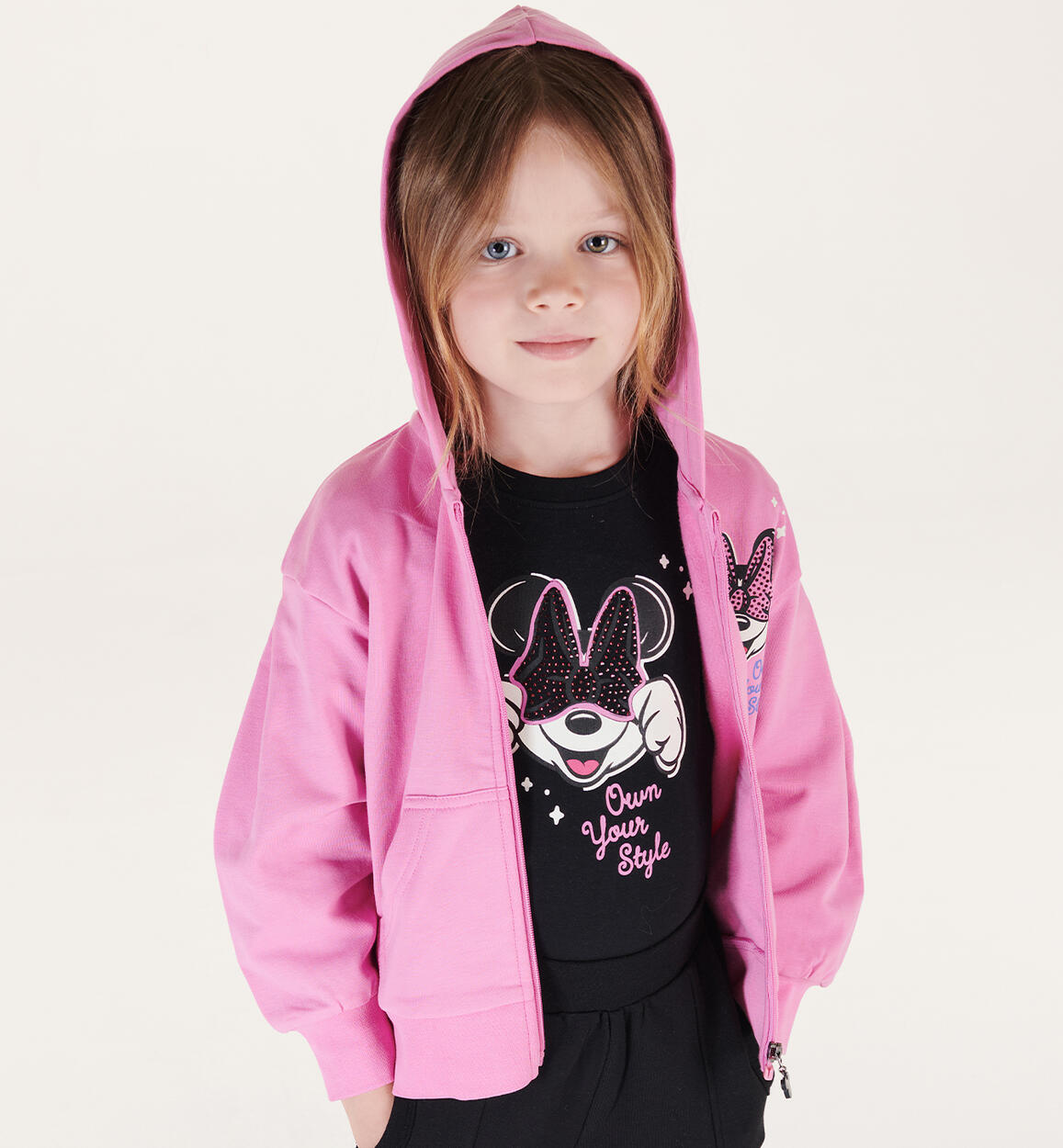 iDO Minnie hoodie for girls from 3 to 8 years PINK iDO