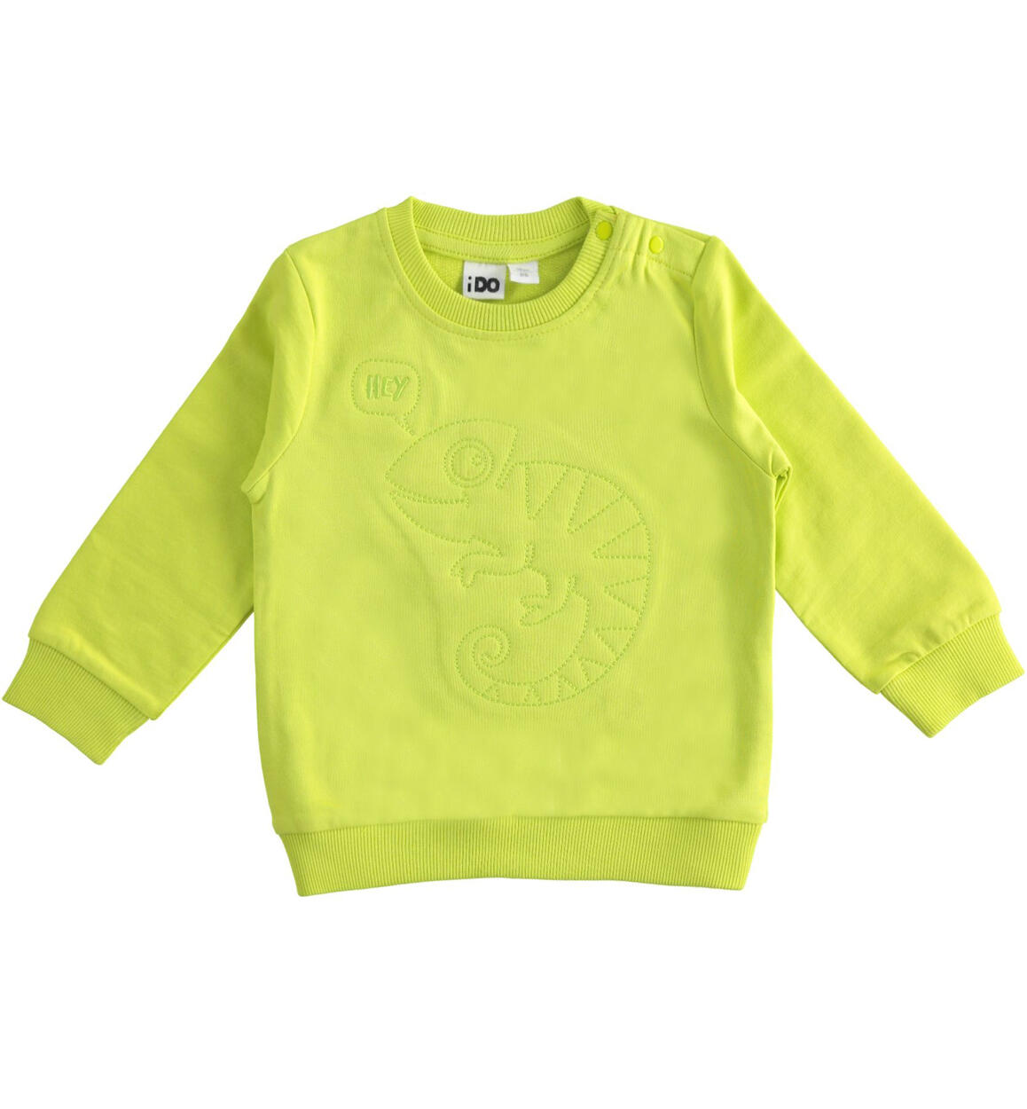 Felpa bambino 100% cotone con ricamo VERDE iDO