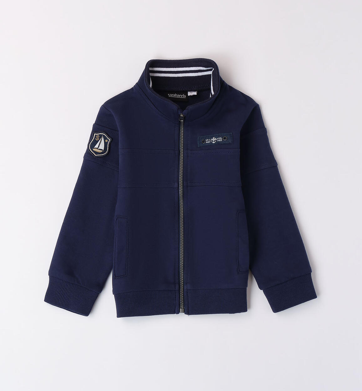 Felpa bambino blu con zip BLU Sarabanda