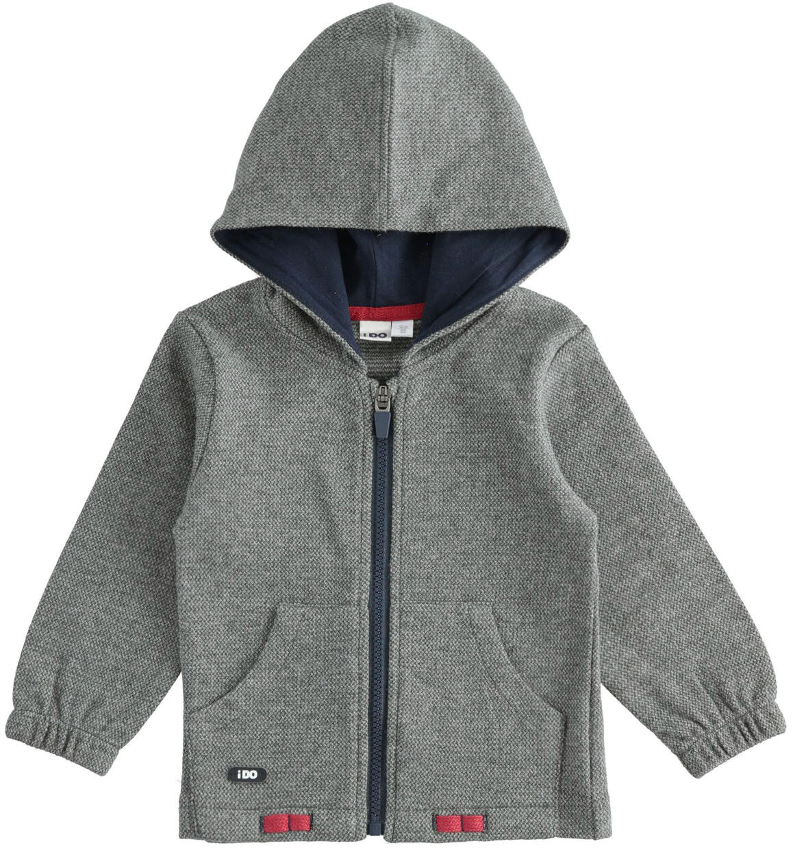 Felpa bambino con zip GRIGIO iDO