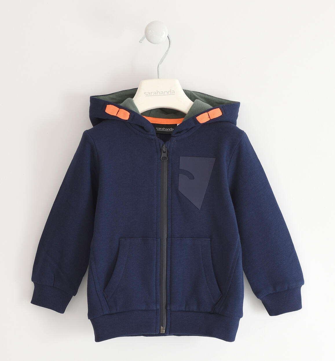 Felpa bambino con zip BLU Sarabanda