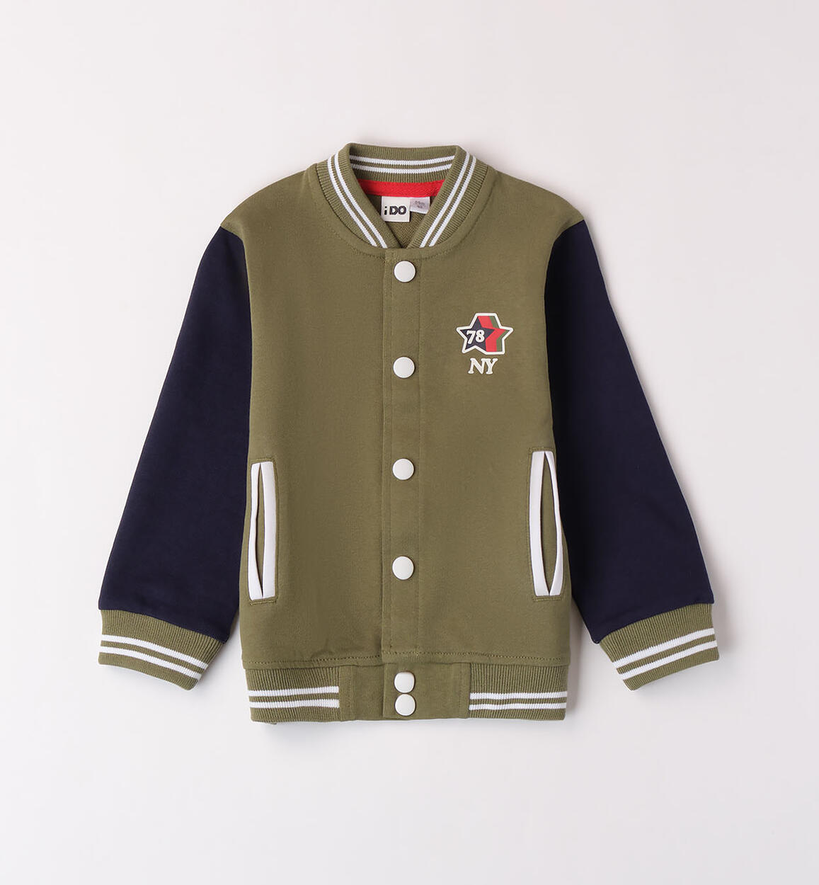 Felpa varsity bambino VERDE iDO