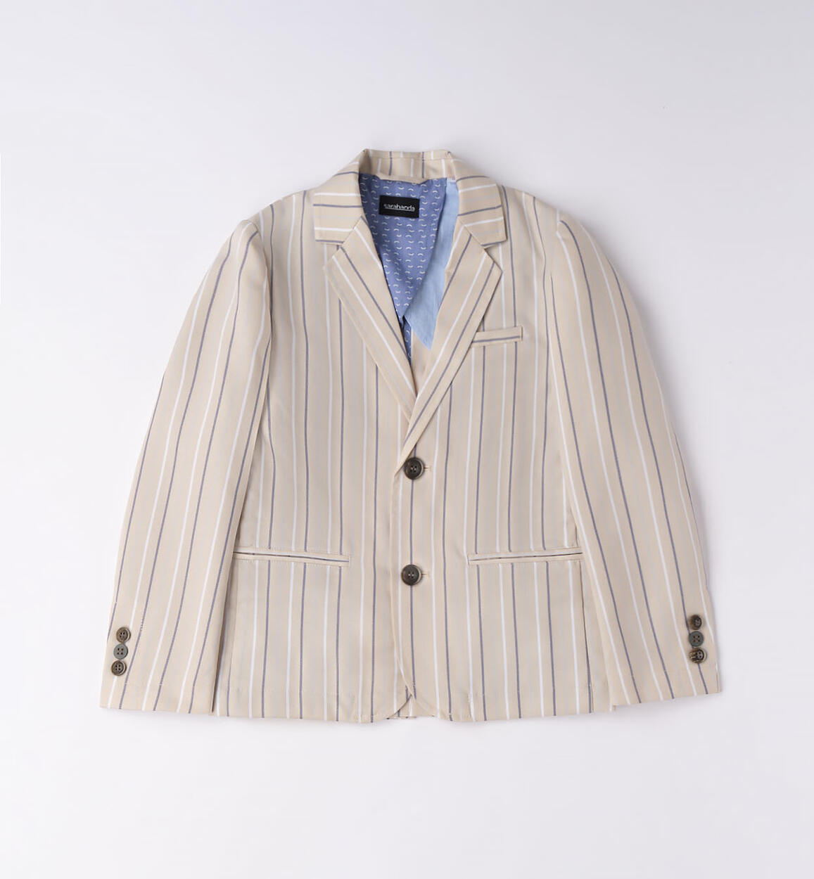 Sarabanda elegant striped jacket for boys from 8 to 16 years BEIGE Sarabanda