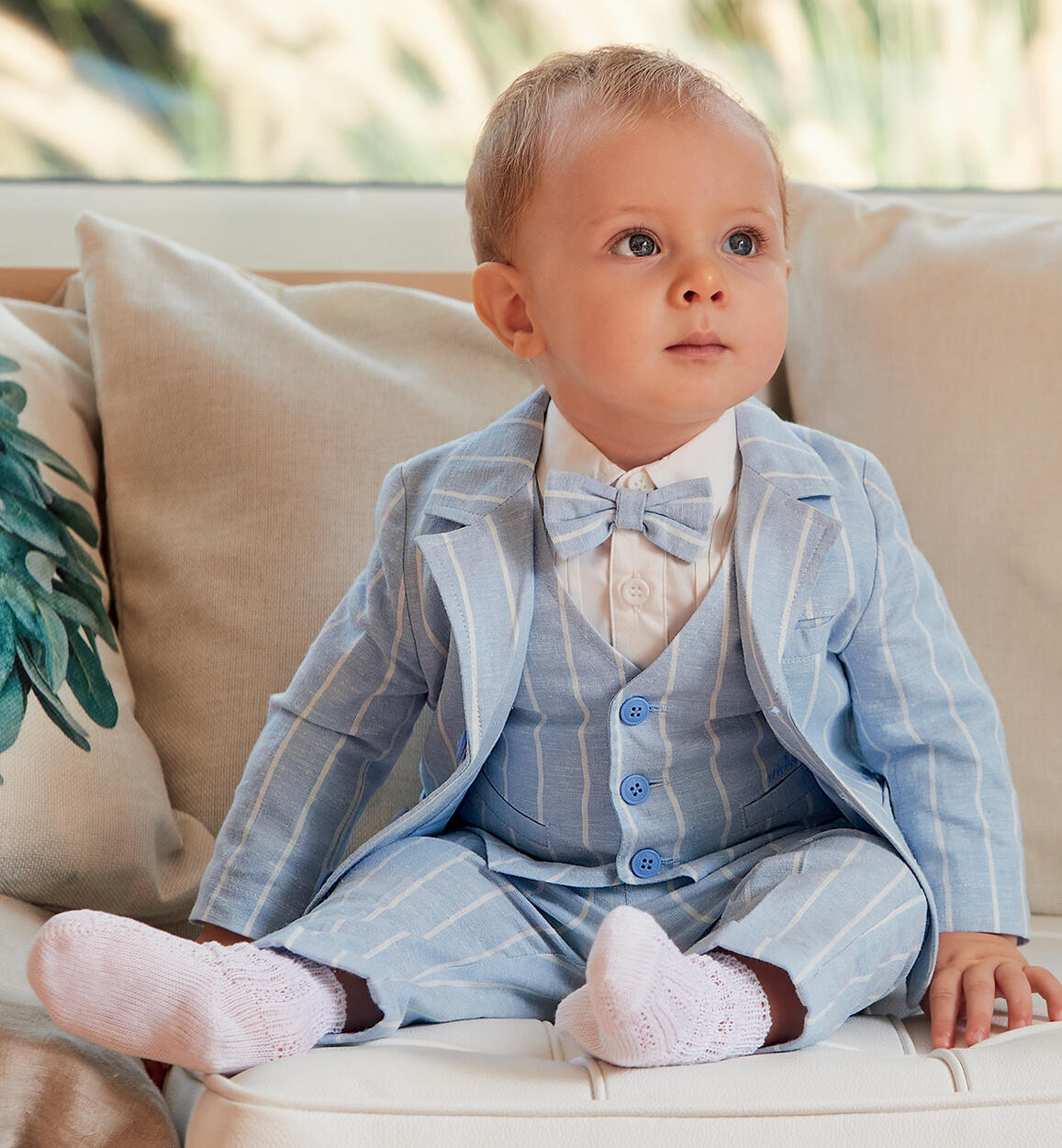 Boys' elegant waistcoat BLUE Minibanda