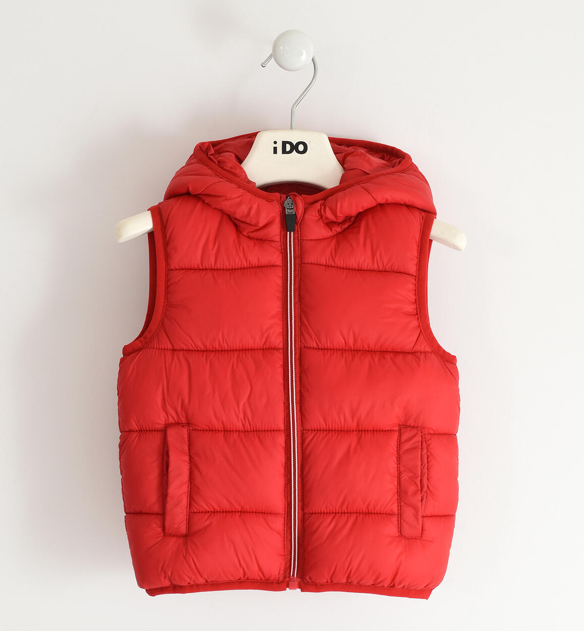 Gilet bambino con cappuccio ROSSO iDO